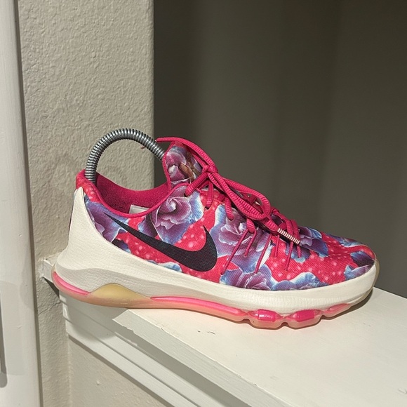 Nike KD 8 Kevin Durant Aunt Pearl Youth 5.5 Womens sz 7 Pink Floral 837786-603 - Picture 4 of 9
